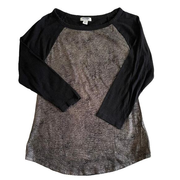 Old Navy Gold/Black Baseball Jersey Knit Size Small - Picture 2 of 4